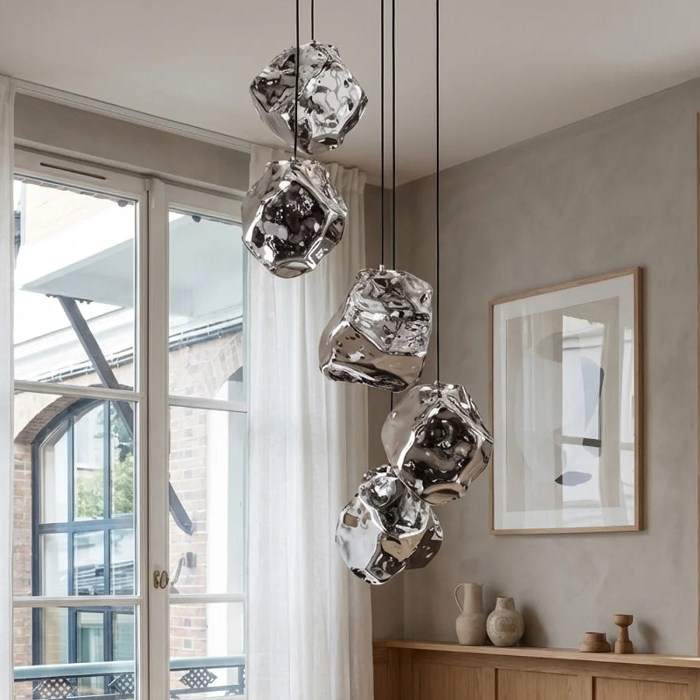 Organic Lava Glass Pendant Light