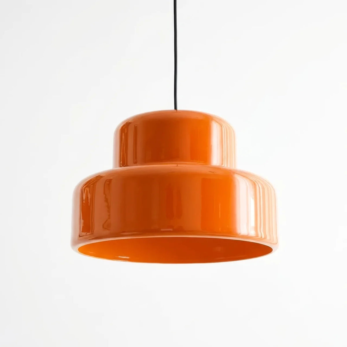 Coloured Glass Pendant Light, Bowl Form, Bauhaus Style