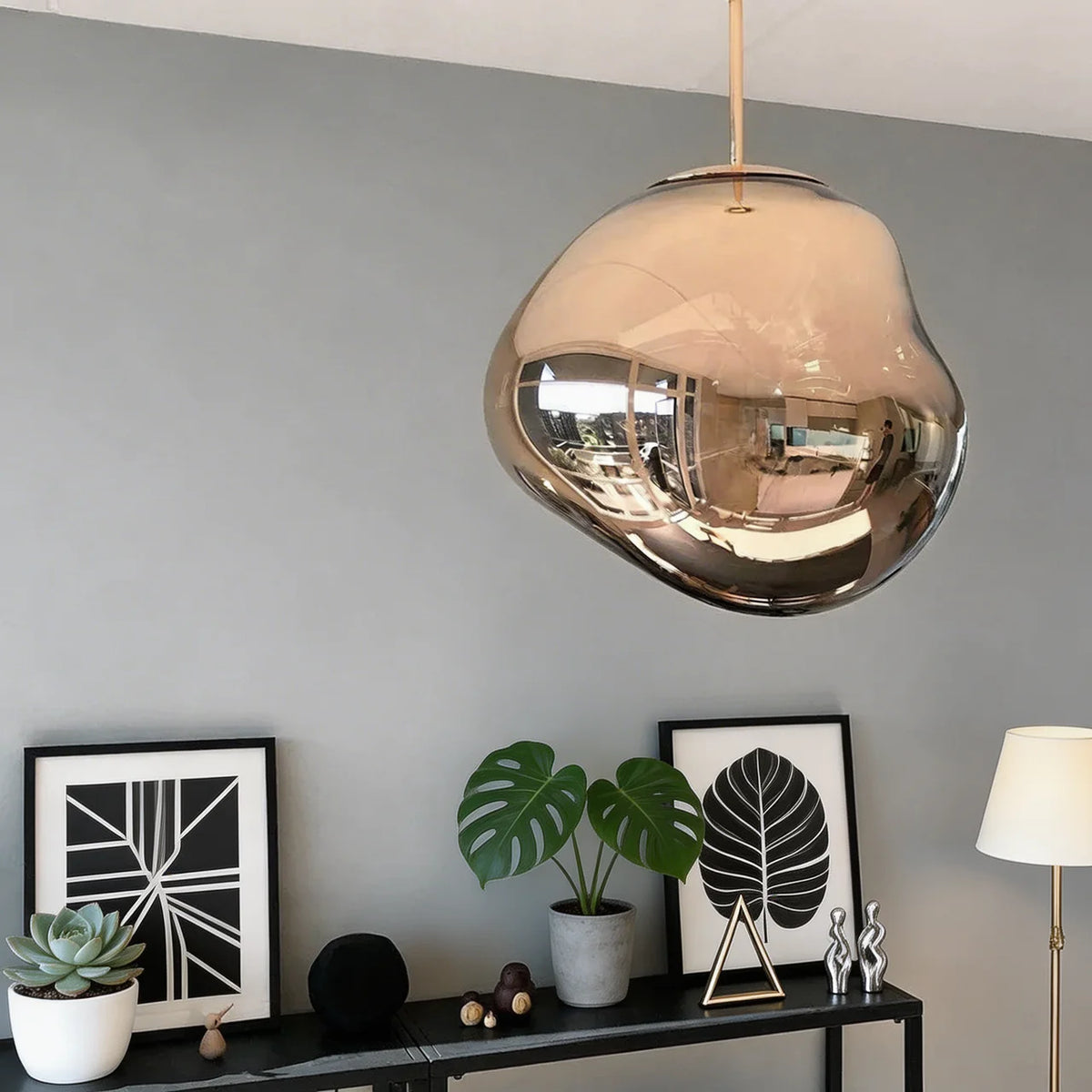 Sculptural Organic Form Pendant Light