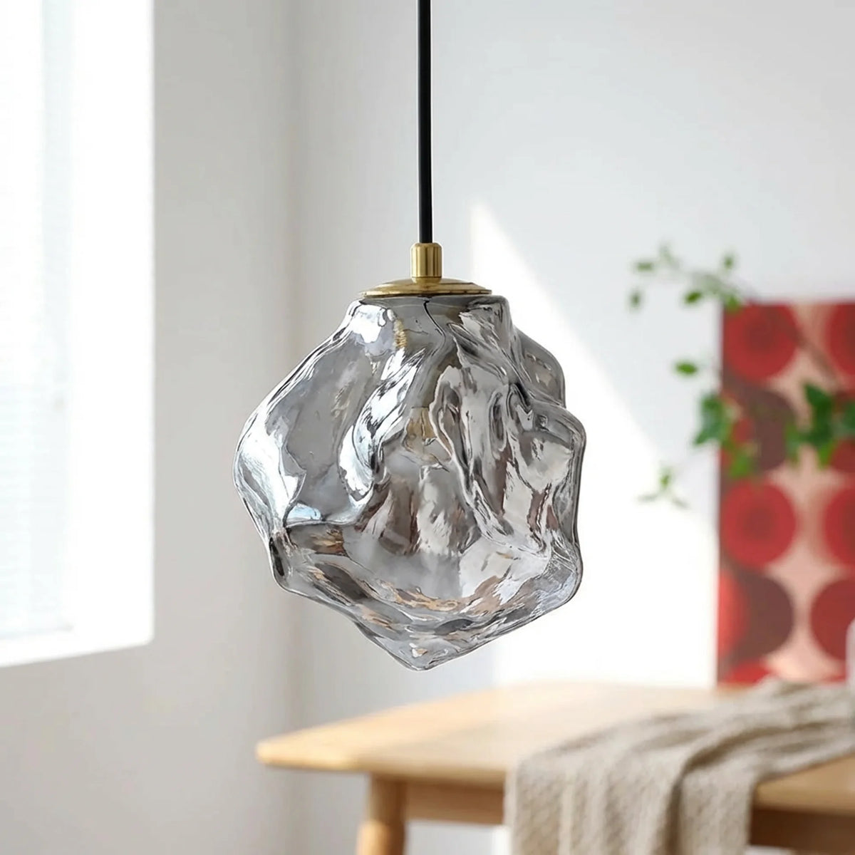 Organic Lava Glass Pendant Light