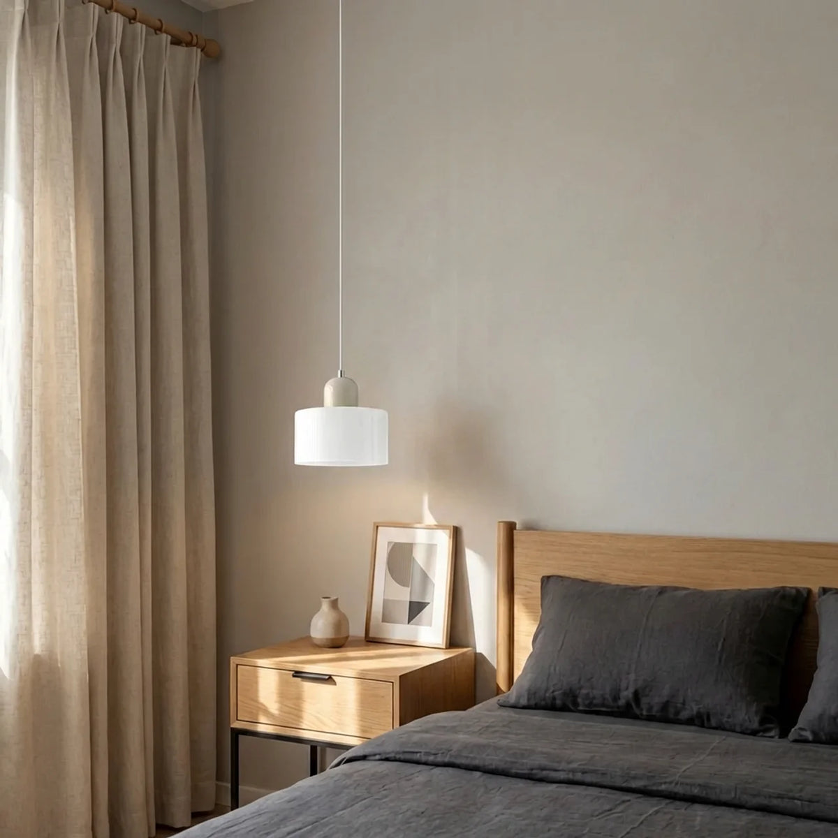 Glass Flush Mount Ceiling Light, Soft Coloured Shade