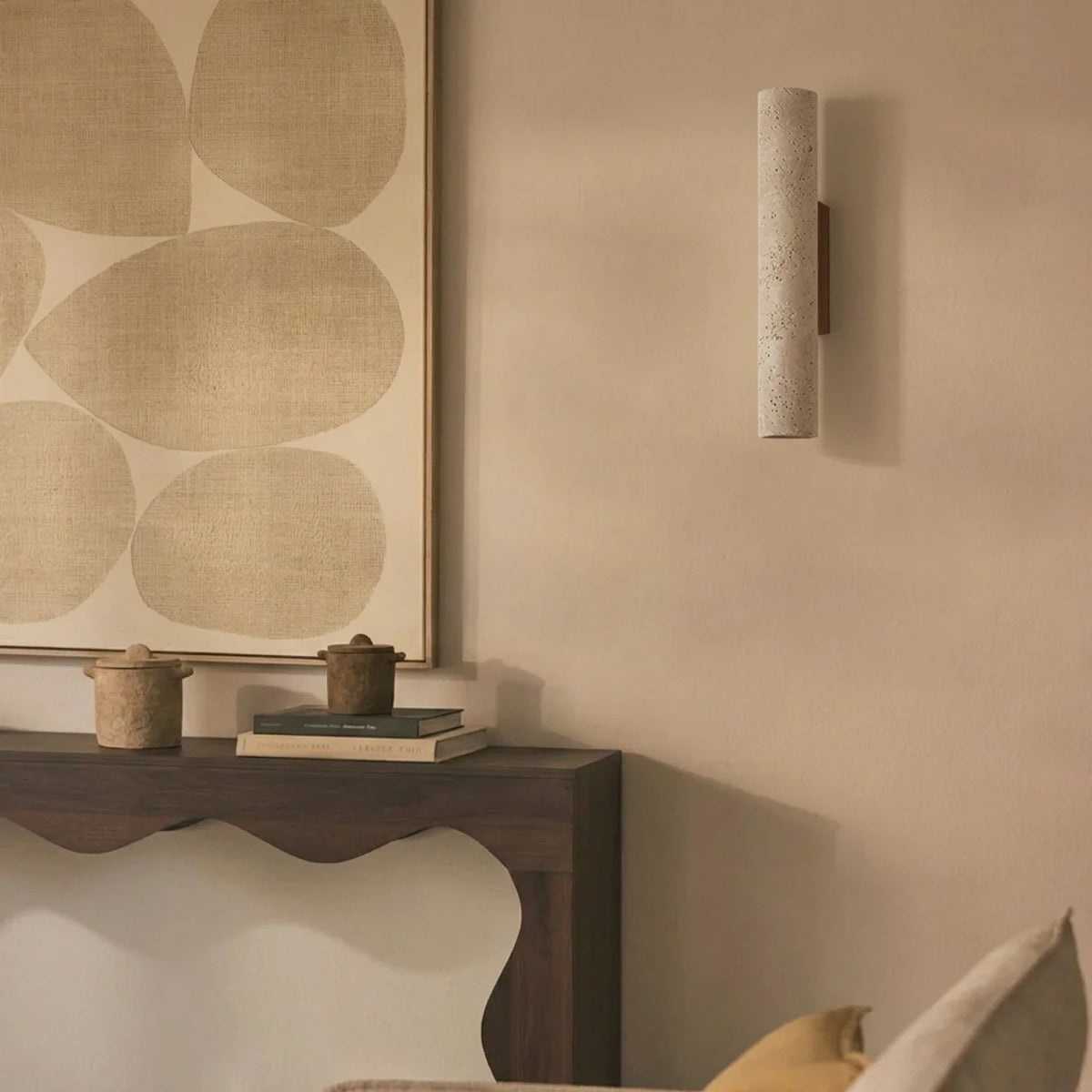 Travertine Vertical Wall Light with Up-Down LED