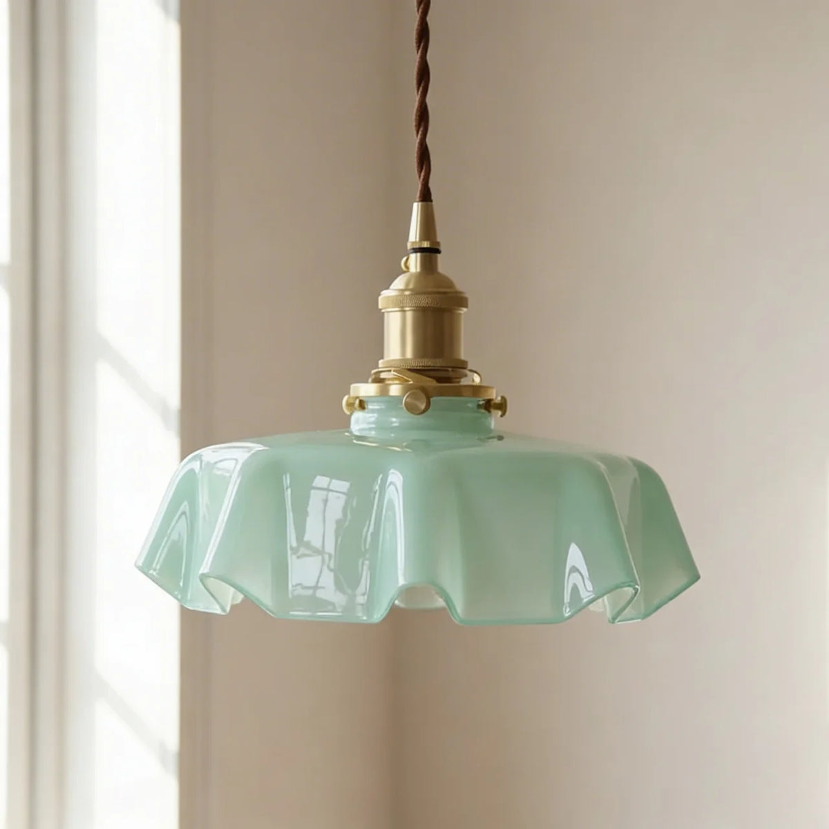 Art Deco Draped Glass Pendant Ceiling Light