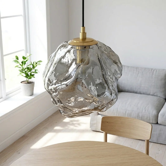 Organic Lava Glass Pendant Light