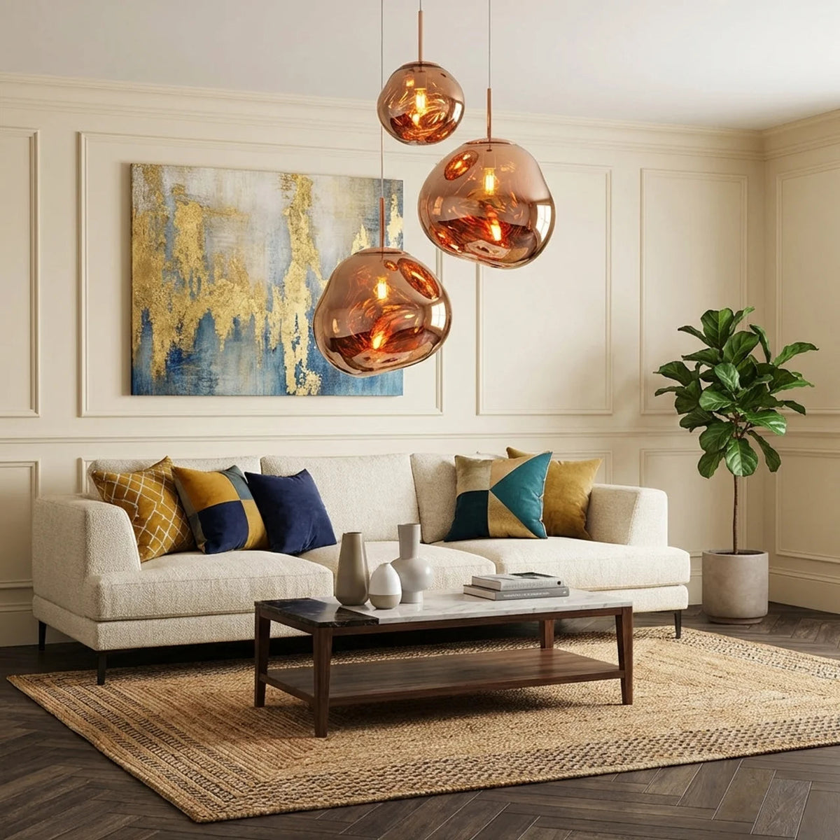Sculptural Organic Form Pendant Light