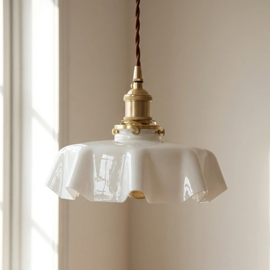 Art Deco Draped Glass Pendant Ceiling Light