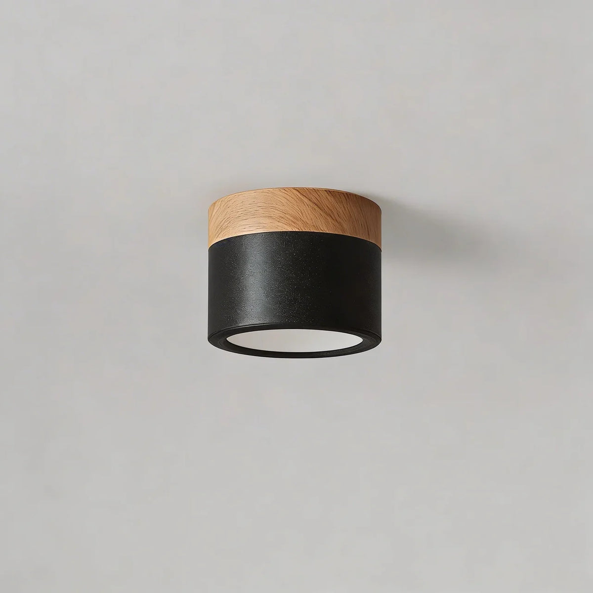 Flush Mount Ceiling Light Solid Colour Wood Accent with Integrated LED