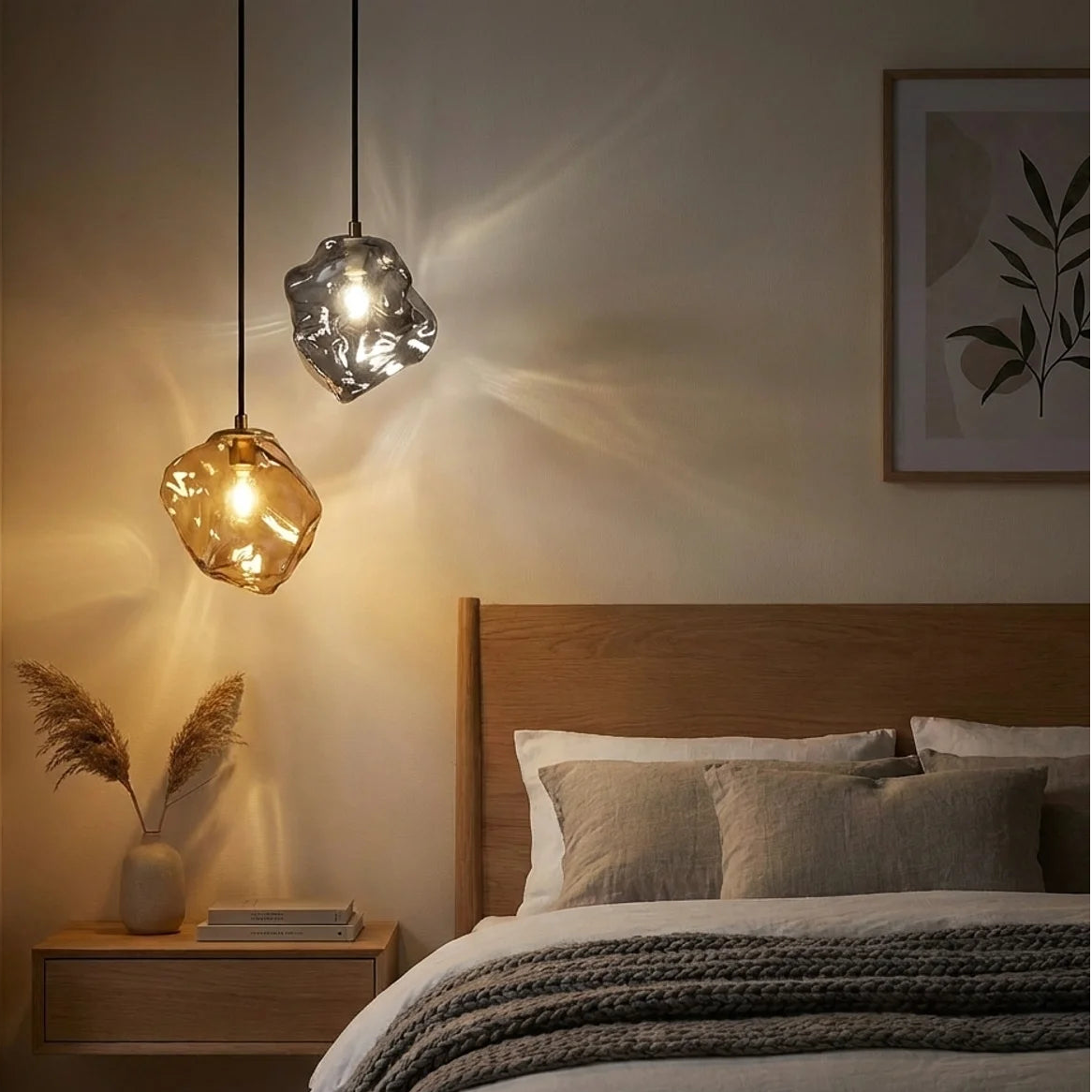 Organic Lava Glass Pendant Light