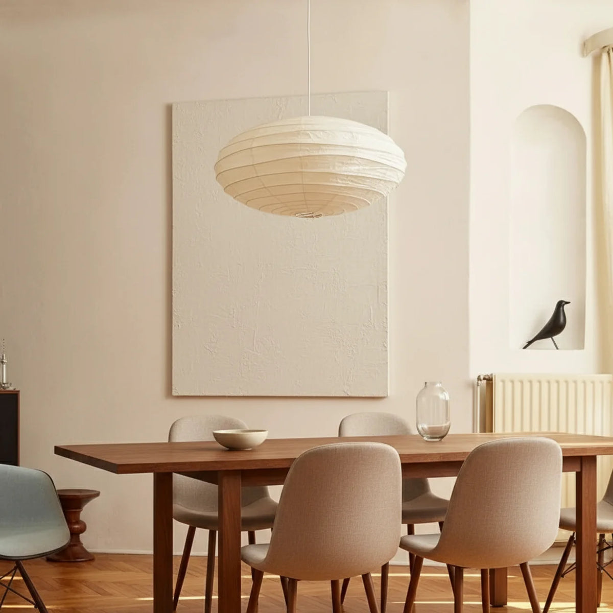 Soft Oval Zen Paper Pendant Light