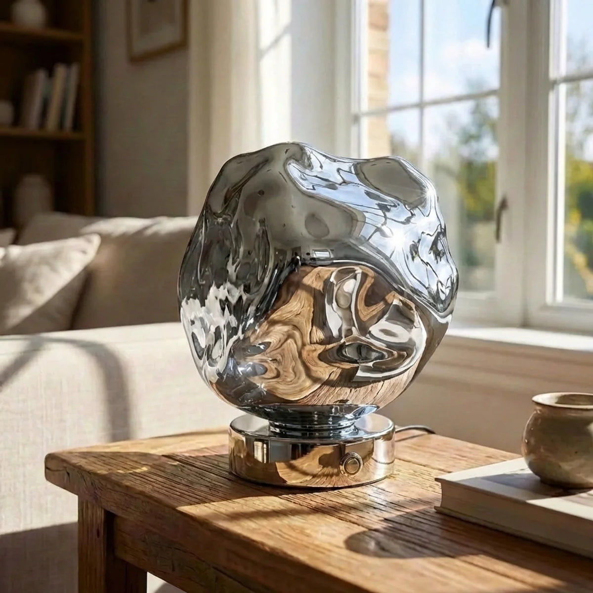 Organic Lava Glass Table Lamp