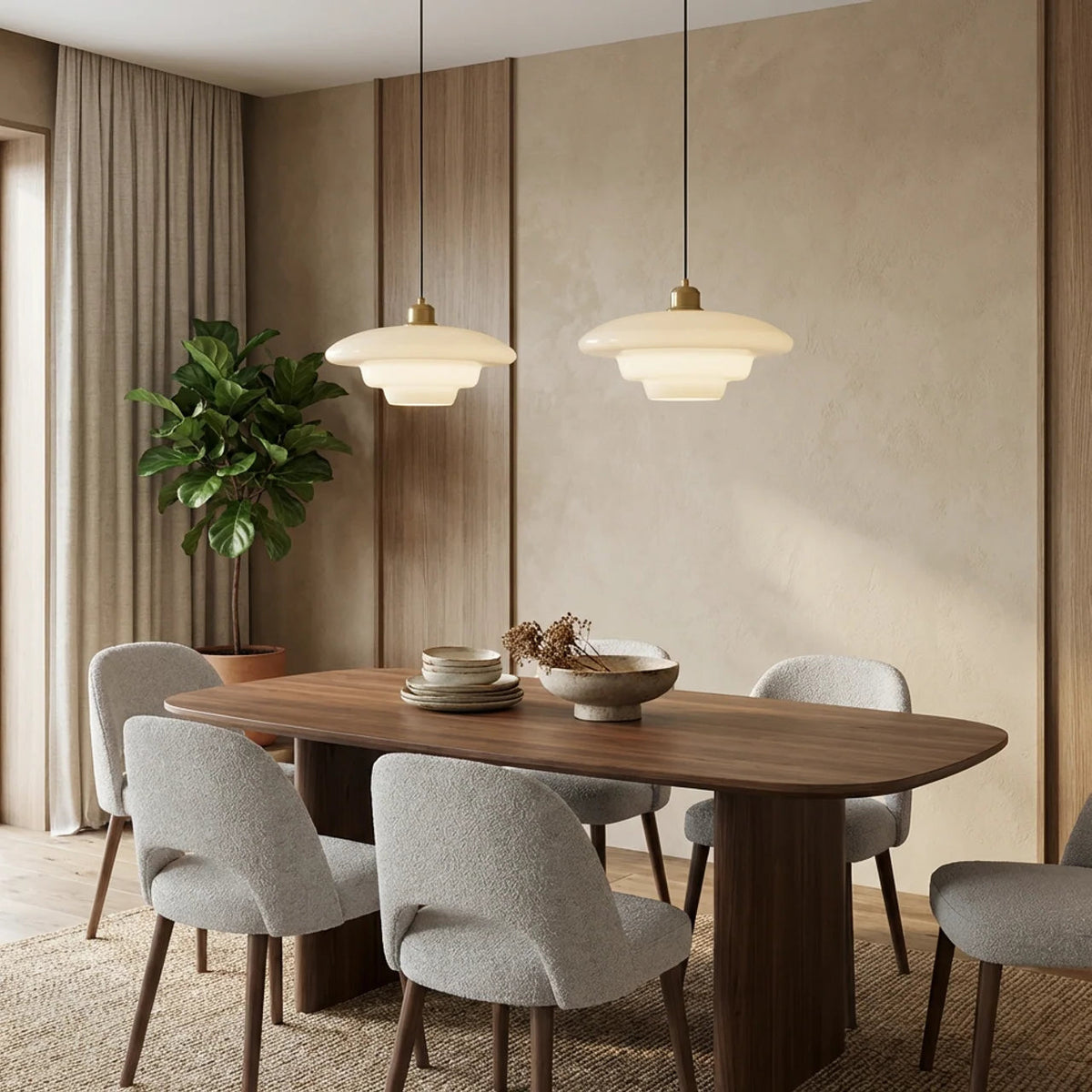 Vintage Clear Glass Pendant Light