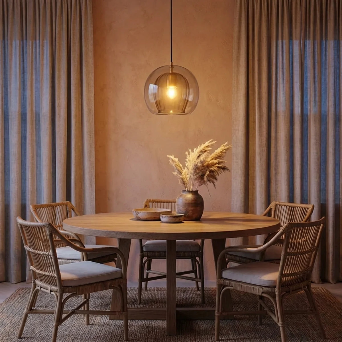 Glass Pendant Light with Multiple Size Options