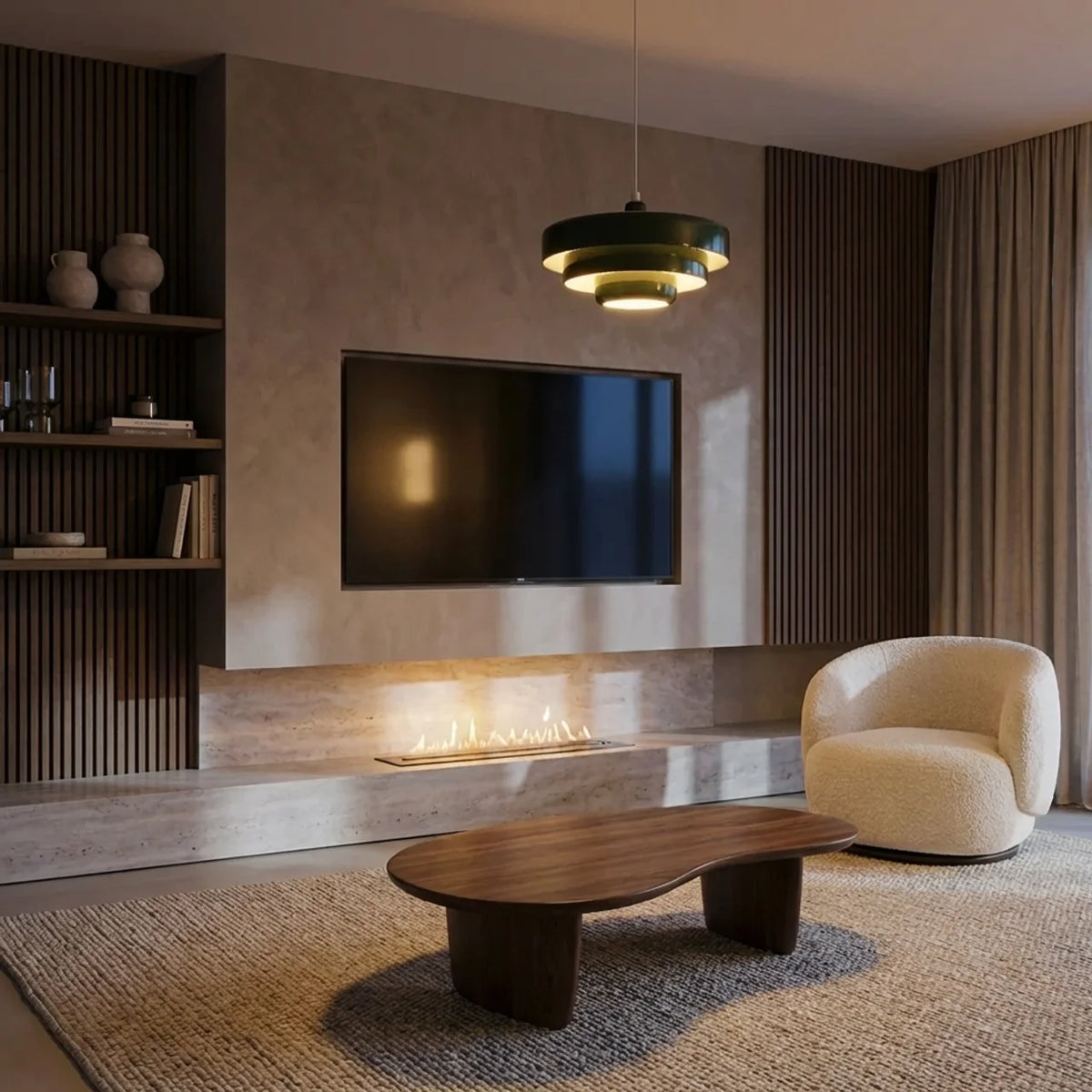 Tiered Glass Pendant Light Bauhaus Style