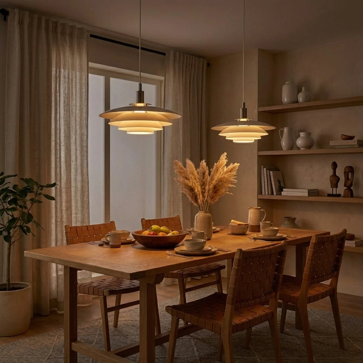 Danish Modern Multi-Layer Pendant Lighting