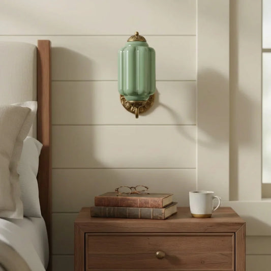 Vintage Milk Glass Wall Light