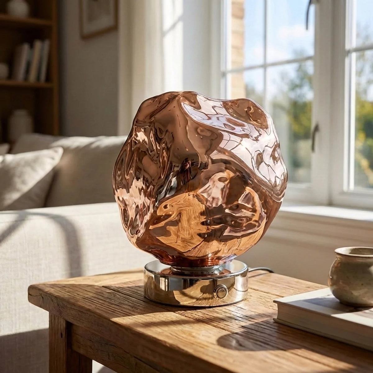 Organic Lava Glass Table Lamp