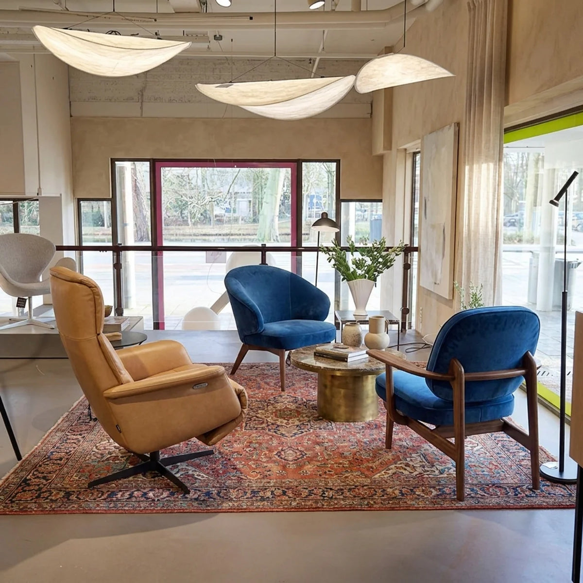Sculptural Silk Multi-Light Pendant Cluster
