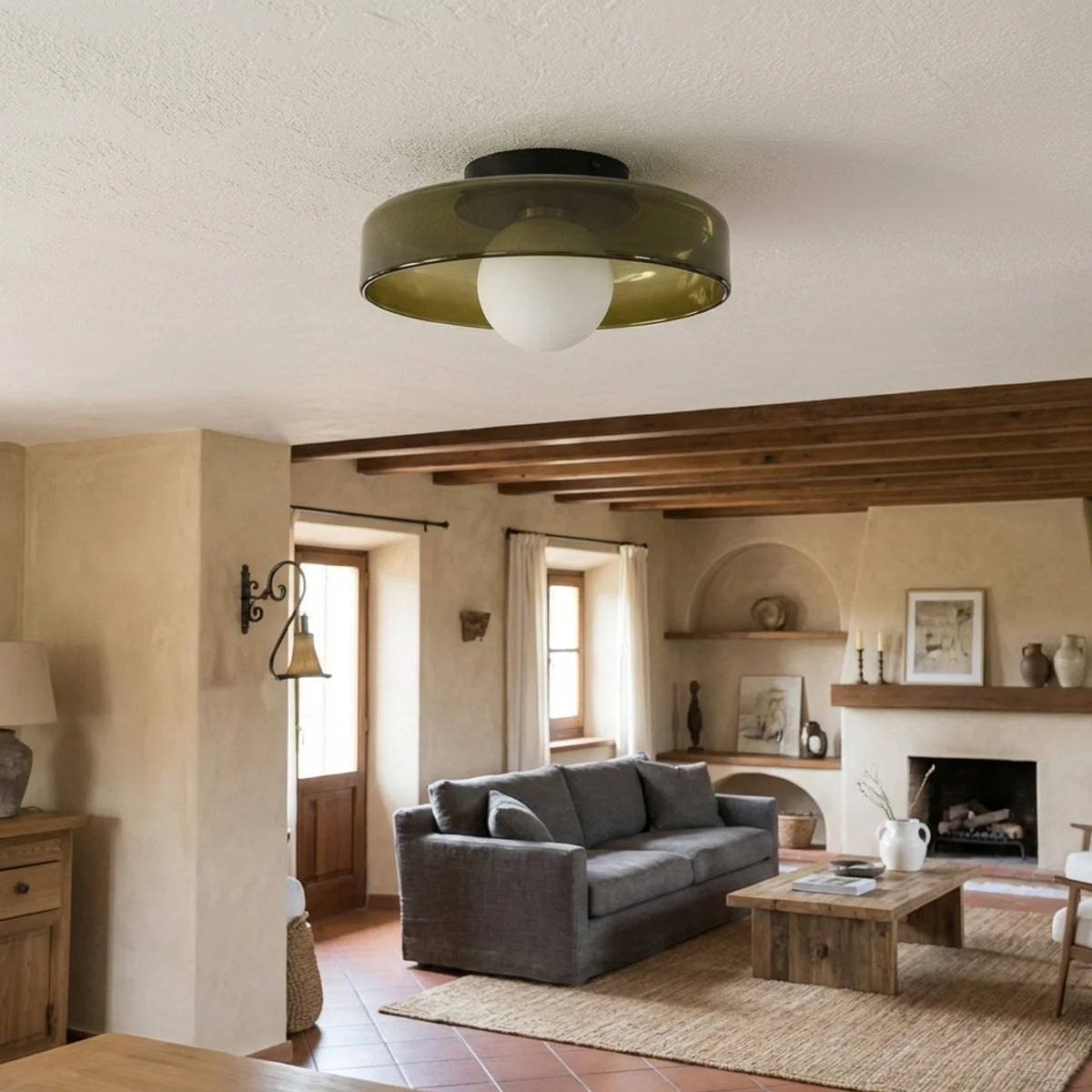 Bauhaus Glass Wall & Ceiling Light