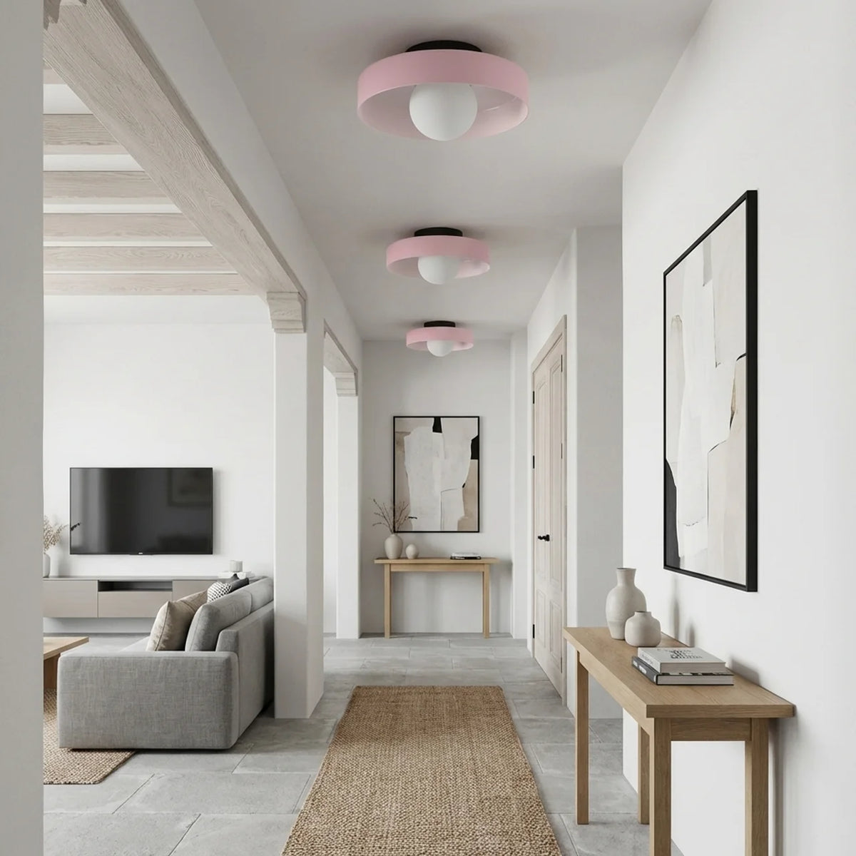 Bauhaus Glass Wall & Ceiling Light