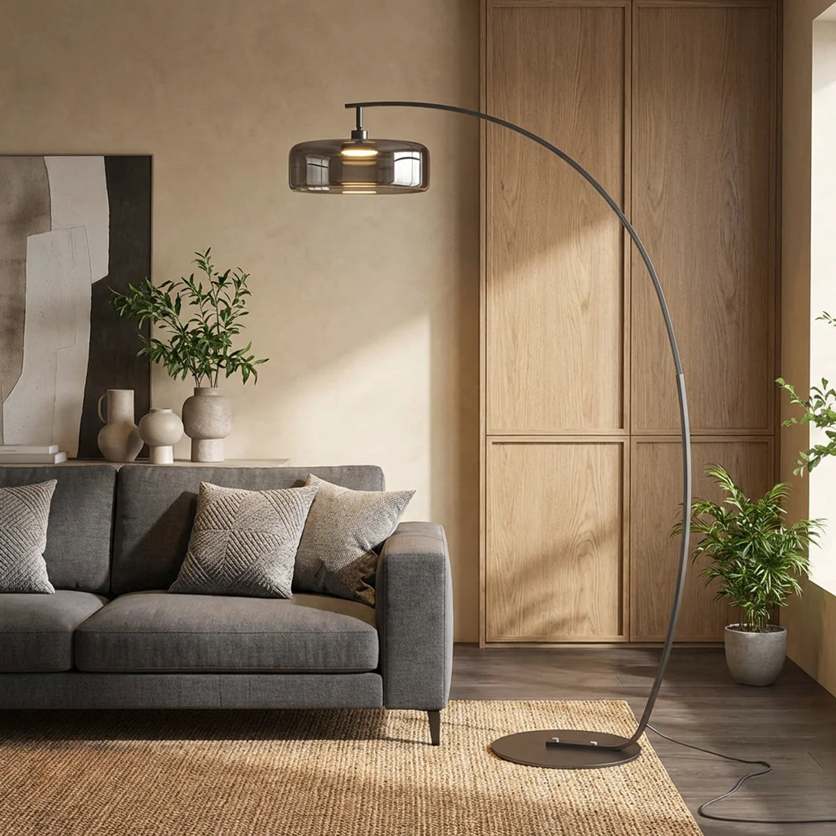 Arched Glass Floor Lamp