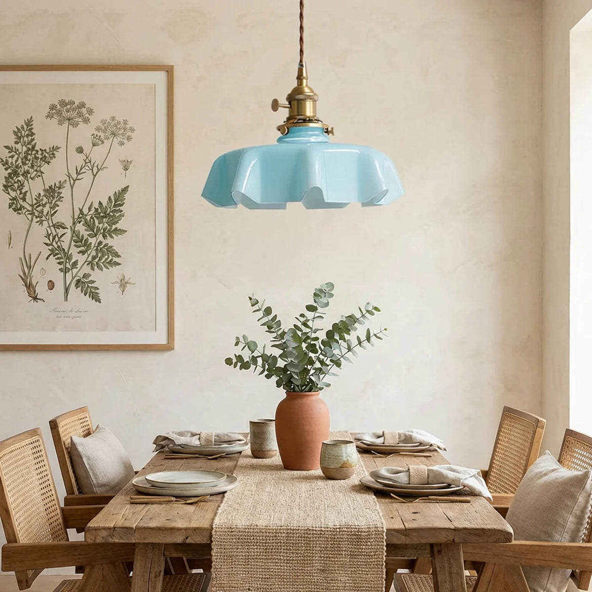 Art Deco Draped Glass Pendant Ceiling Light