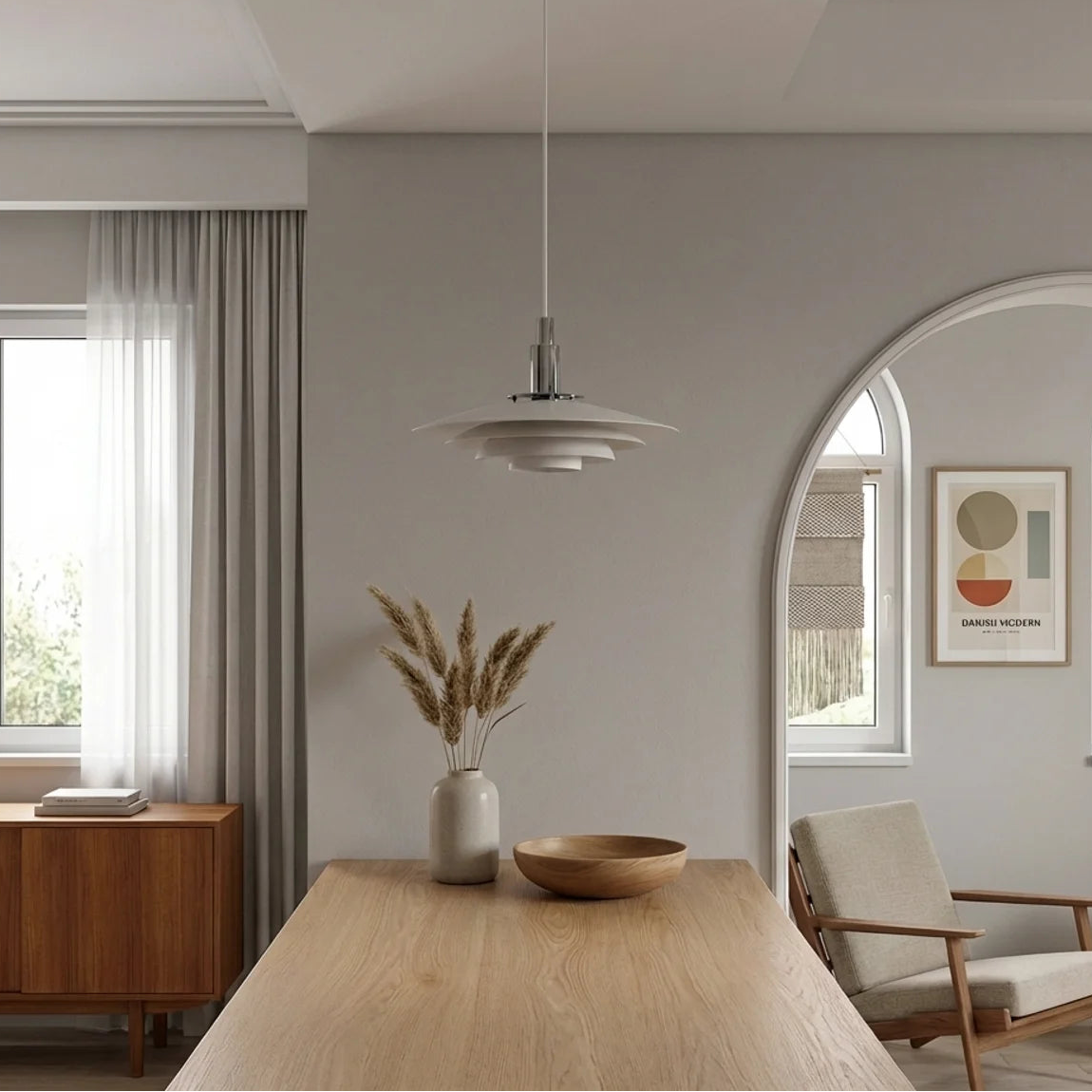 Danish Modern Multi-Layer Pendant Lighting