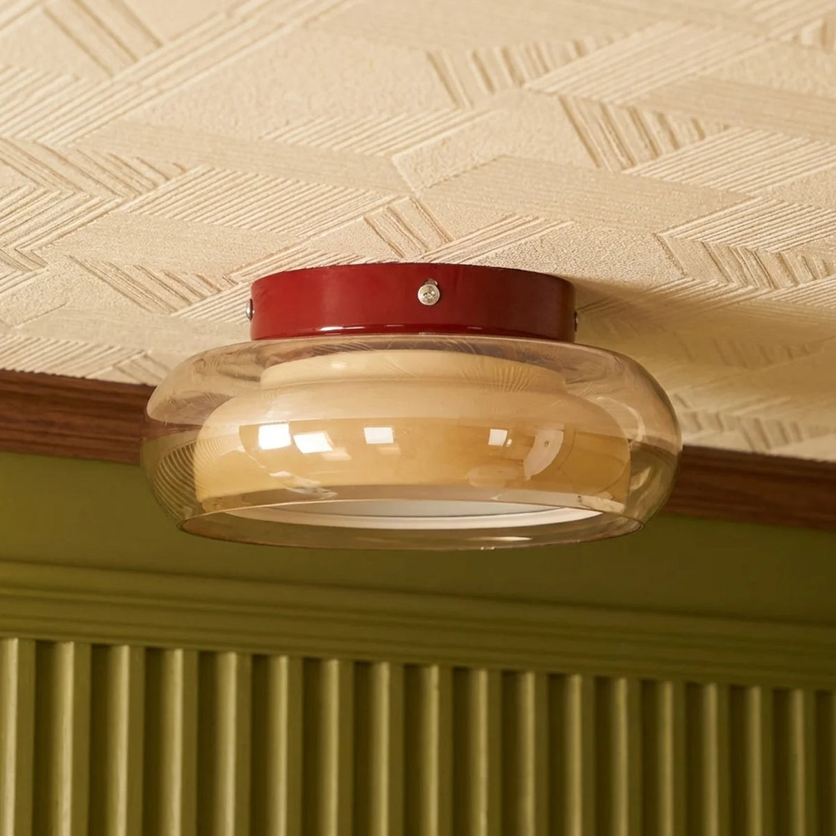 Glass Flush Mount Ceiling Light