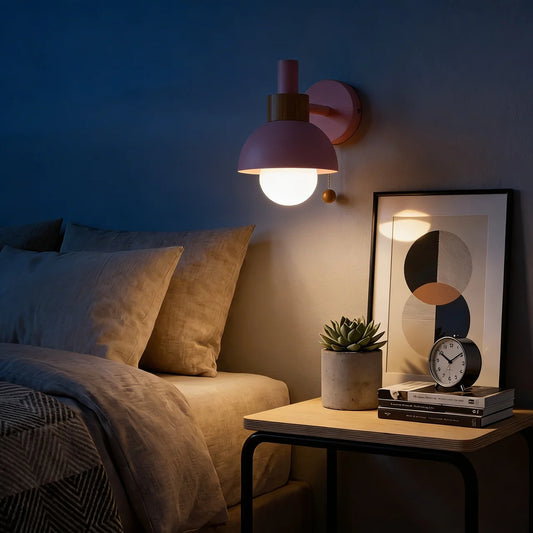 Globe Wall Sconce Light Metal and Wood