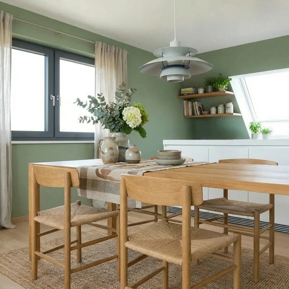 Danish Modern Layered Pendant Lighting