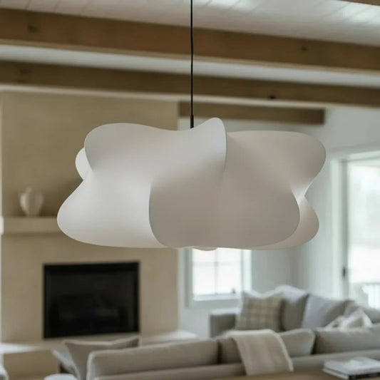 Sculptural Minimalist Silk Pendant Light