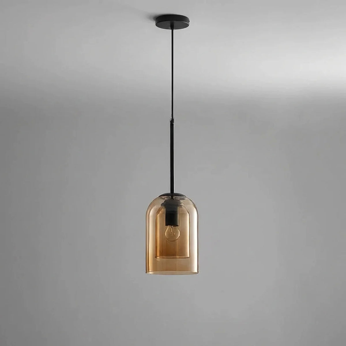 Double Glass Dome Pendant Light