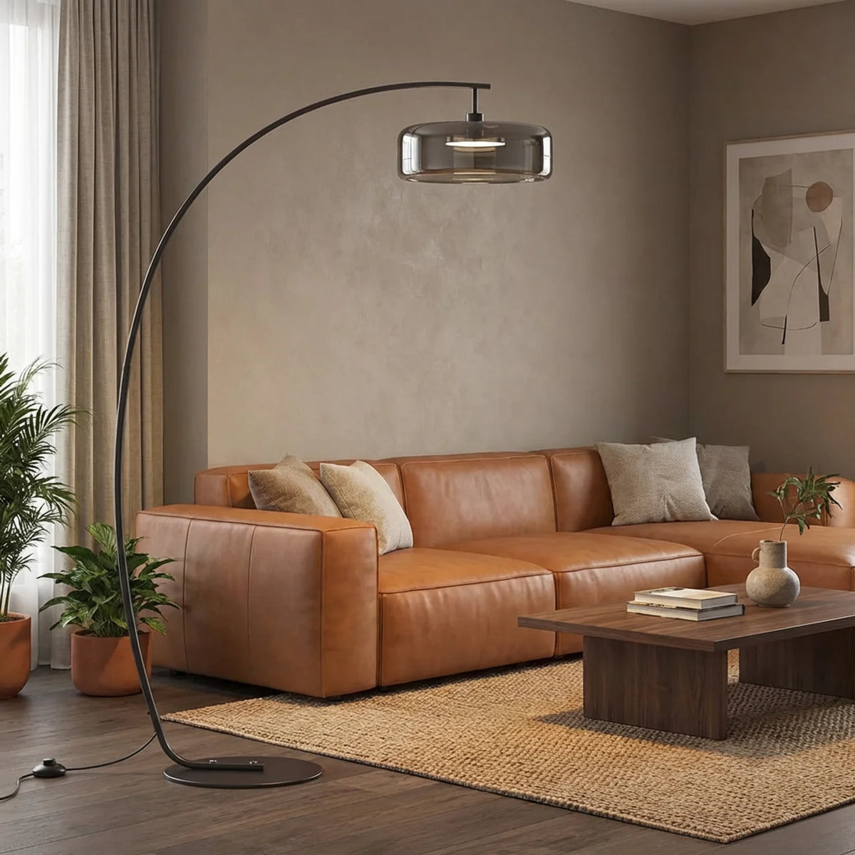 Arched Glass Floor Lamp