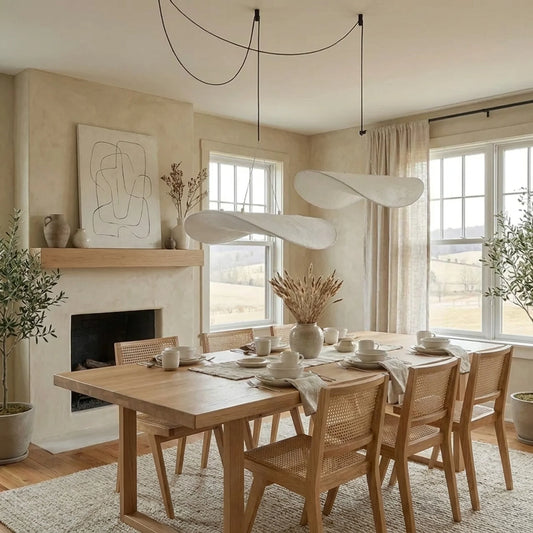 Sculptural Silk Multi-Light Pendant Cluster