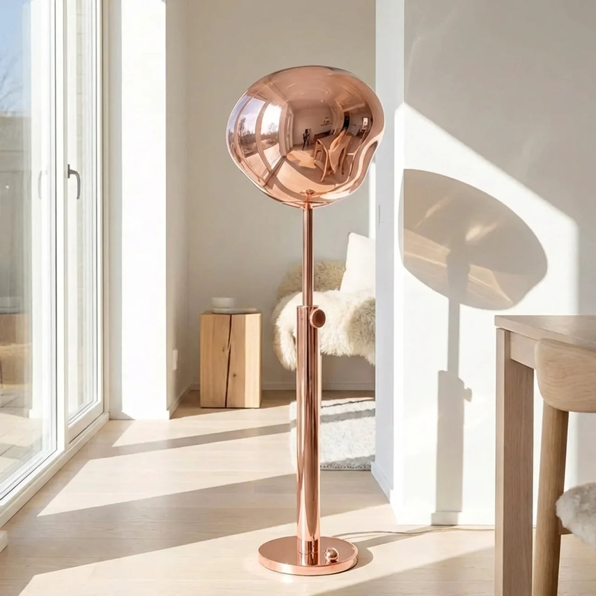 Fluidic Blown Glass Effect Floor Lamp