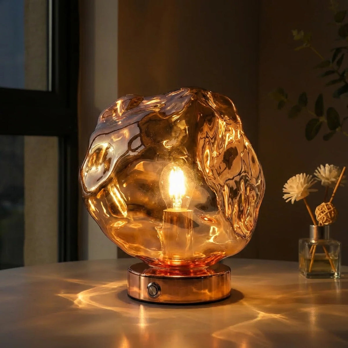 Organic Lava Glass Table Lamp