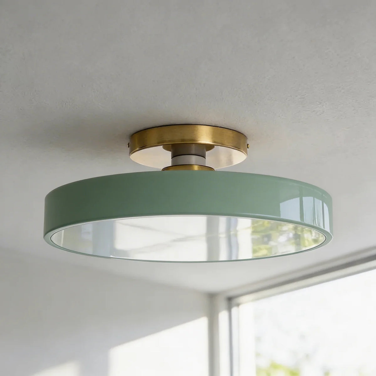 Flush Mount Ceiling Light Drum Design with Integrated LED