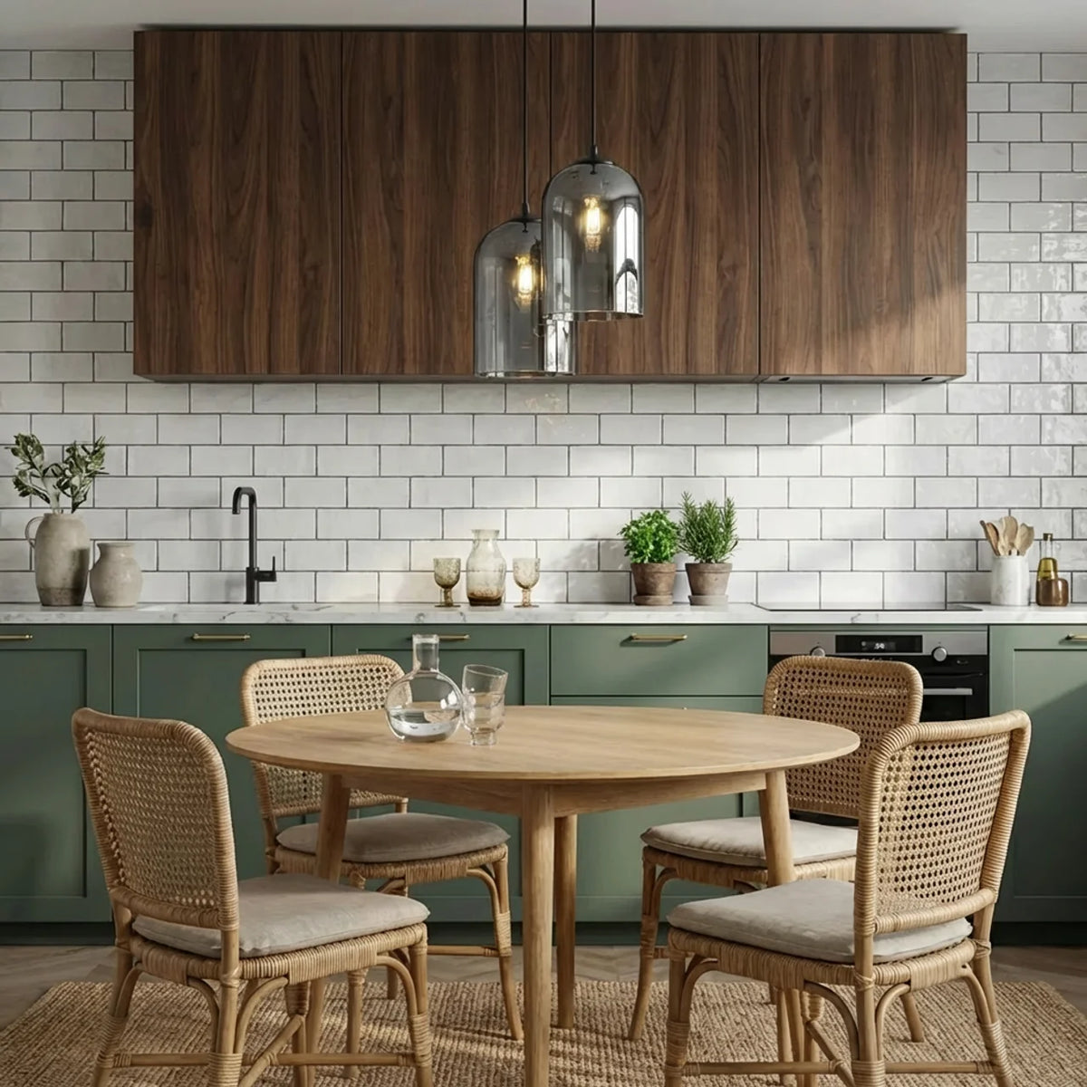 Double Glass Dome Pendant Light