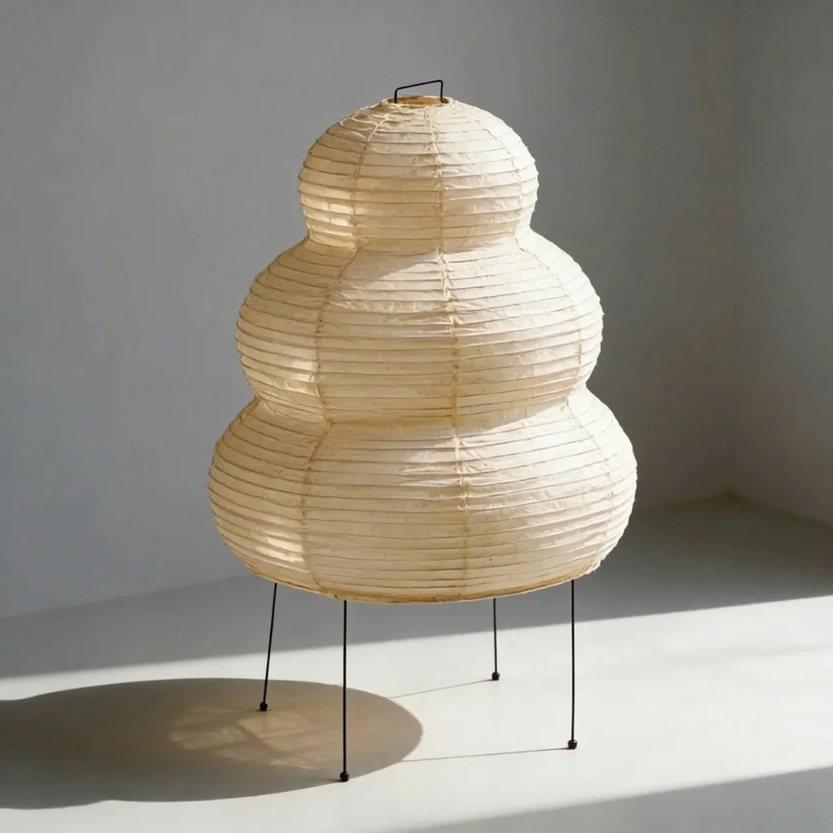 Layered Tiered Japandi Paper Floor Lamp