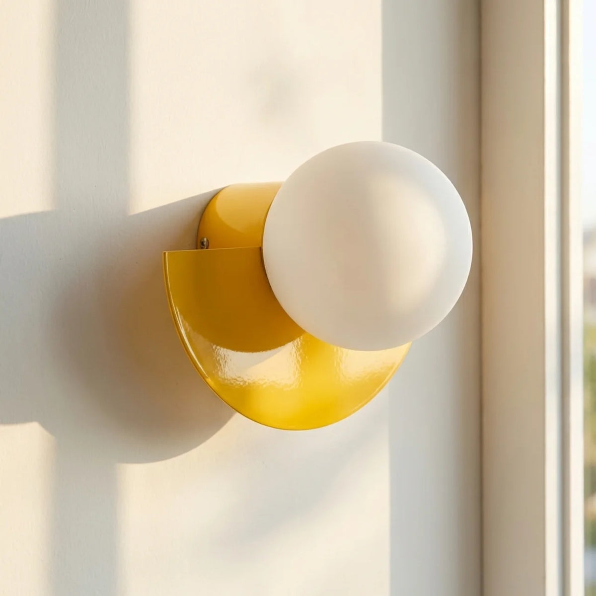 Wall Sconce Light Semi Circle Metal with Integrated LED