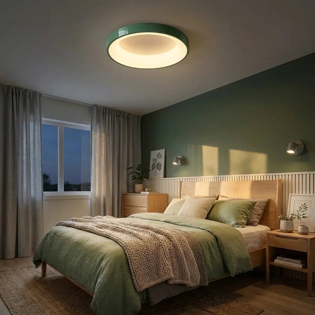 Flush Mount Ceiling Light Hollow Centre LED Design