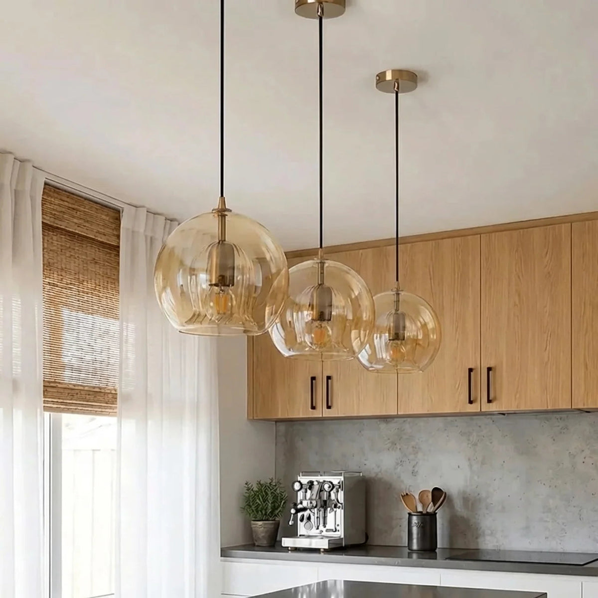 Glass Pendant Light with Multiple Size Options