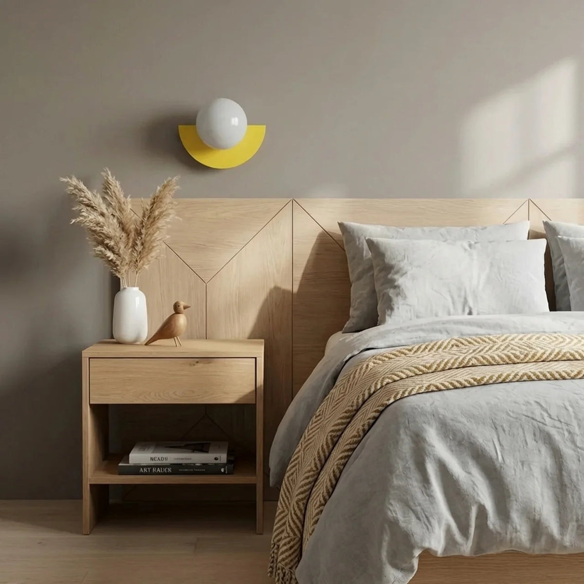 Wall Sconce Light Semi Circle Metal with Integrated LED