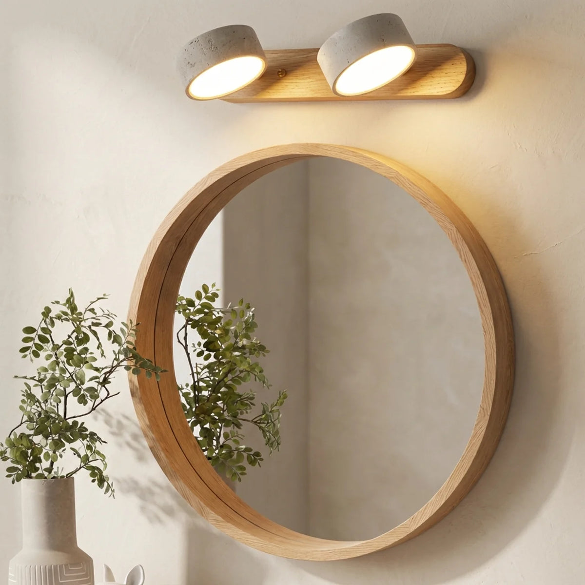 Travertine Wall Light with Integrated LED