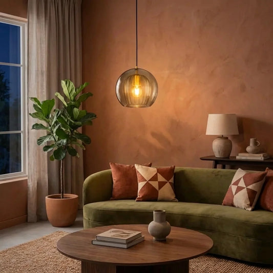 Glass Pendant Light with Multiple Size Options