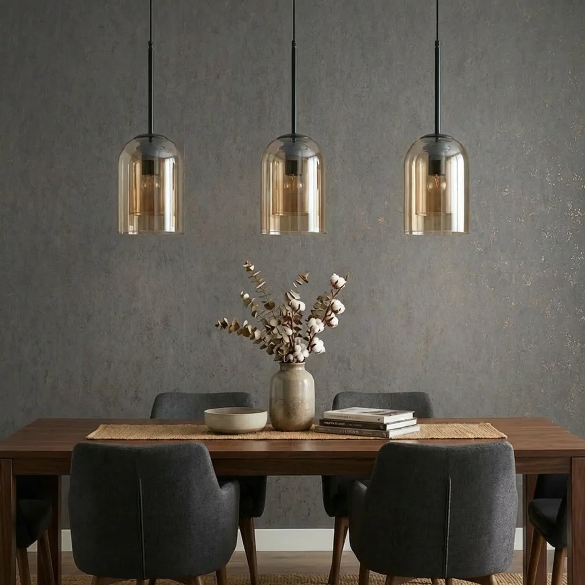 Double Glass Dome Pendant Light