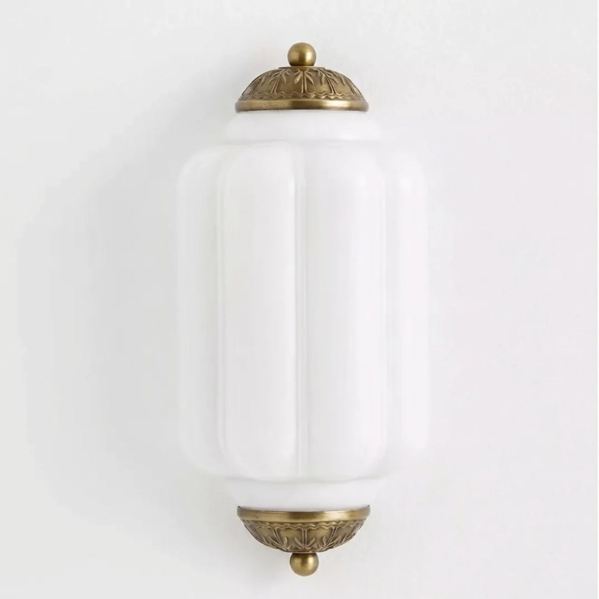 Vintage Antique Milk Glass Flush Wall Light