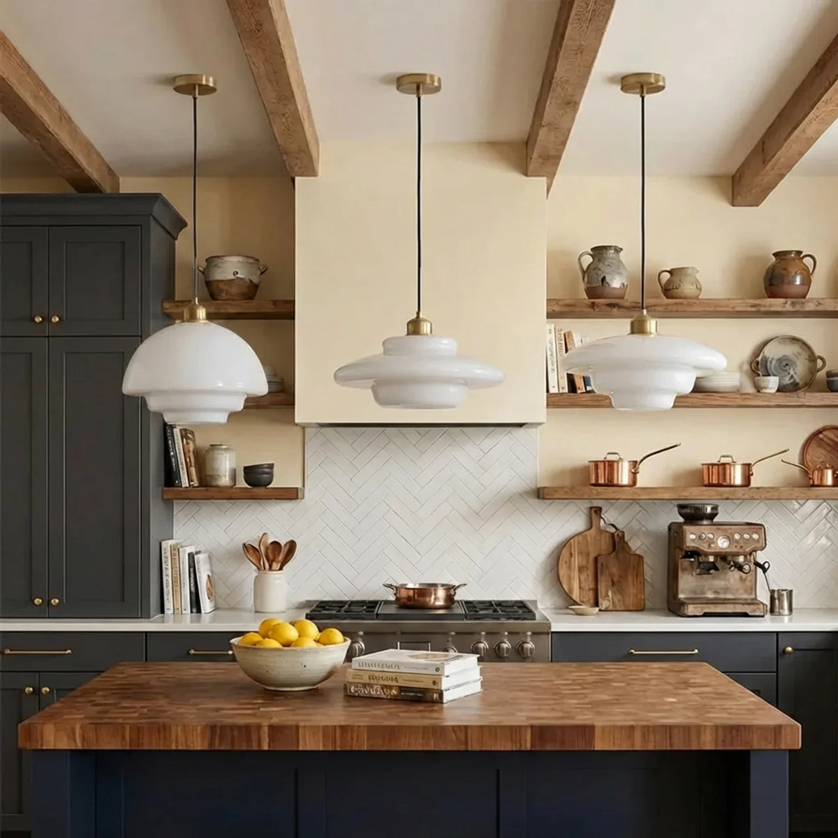 Vintage Clear Glass Pendant Light