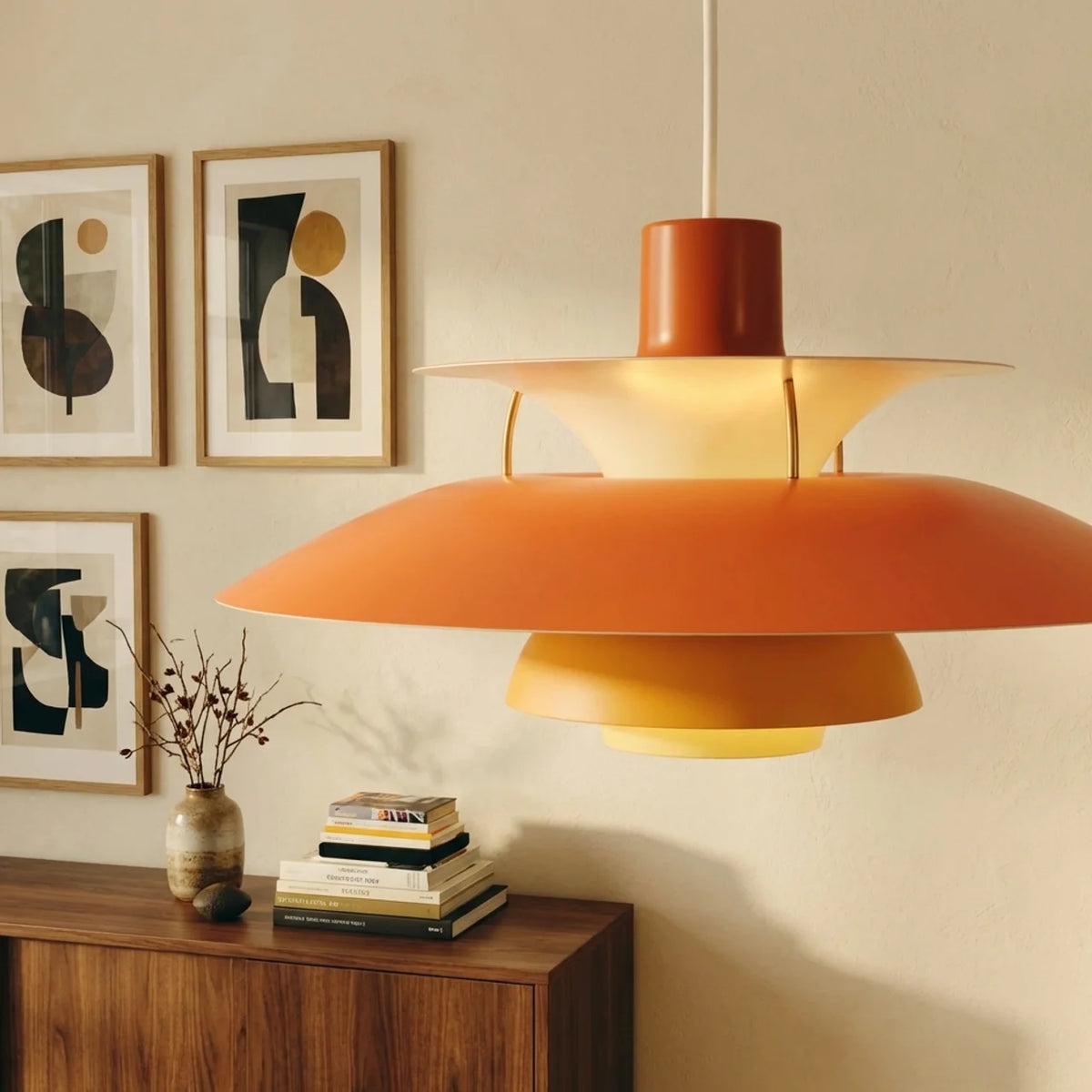 Danish Modern Layered Pendant Lighting