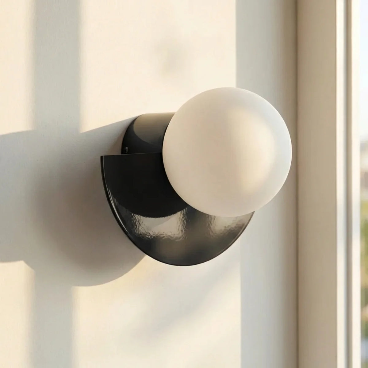 Wall Sconce Light Semi Circle Metal with Integrated LED