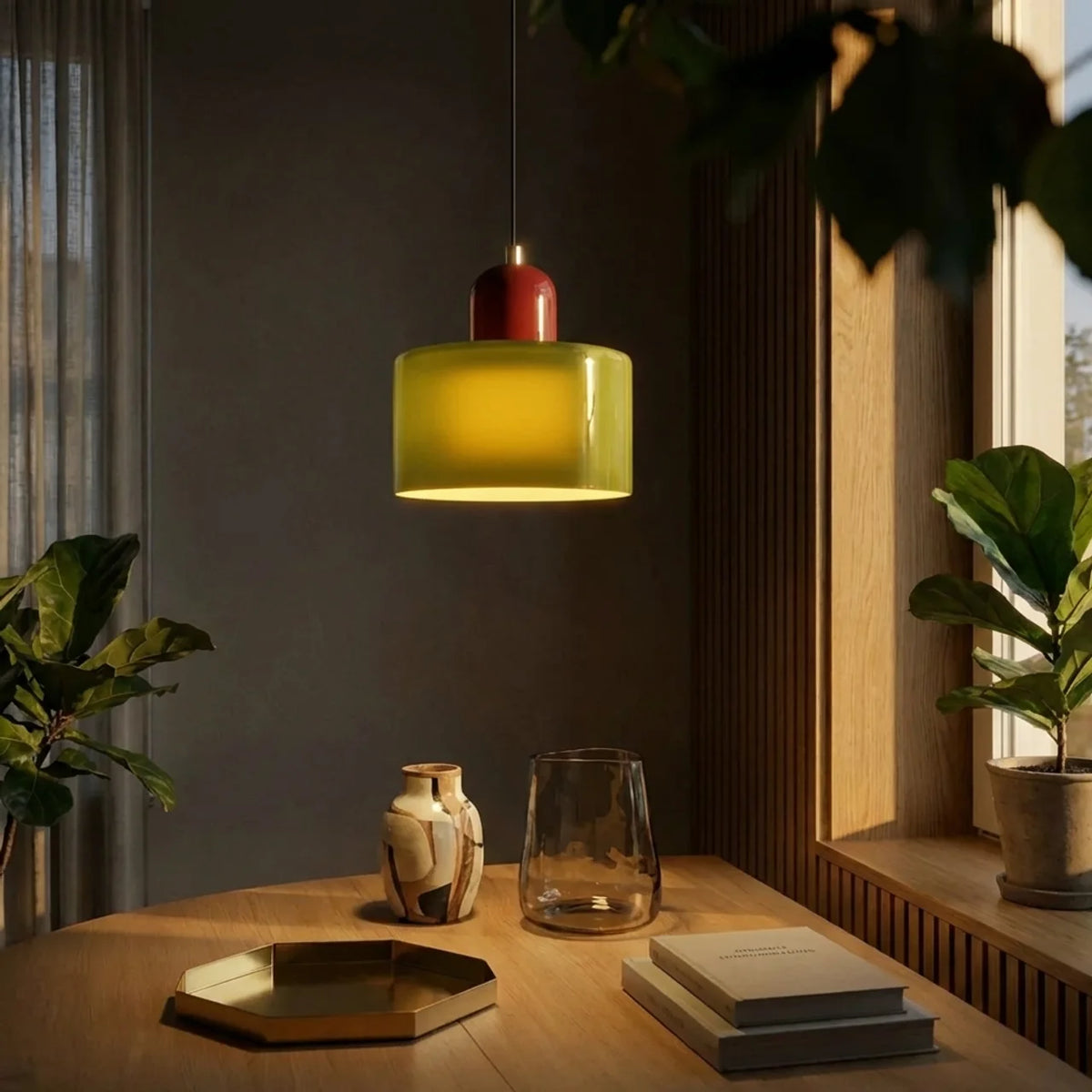 Glass Flush Mount Ceiling Light, Soft Coloured Shade
